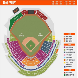 최저가 3/28 한화 기아 3루 내야 115블럭