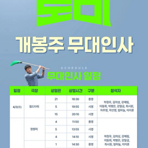 로비 하정우 무대인사 롯데시네마 월드타워 4/6(일)