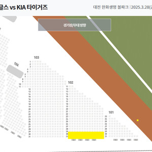 28일(금)한화 기아 4연석 한화 홈첫개장 프로야구