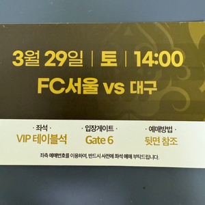 축구경기 3월29일 FC서울vs대구