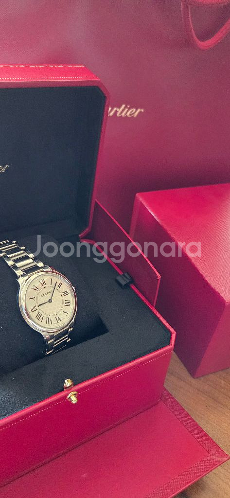 까르띠에 시계 롱드 머스트 스틸 36mm--2