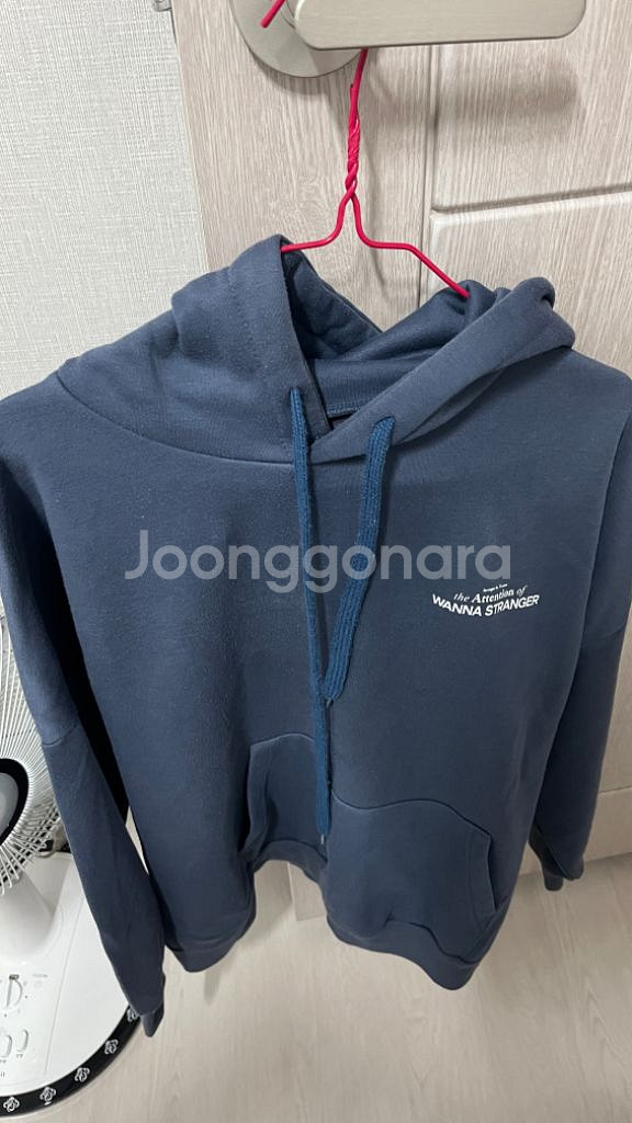 에이블리 오버핏 레터링 기모 후드티--2