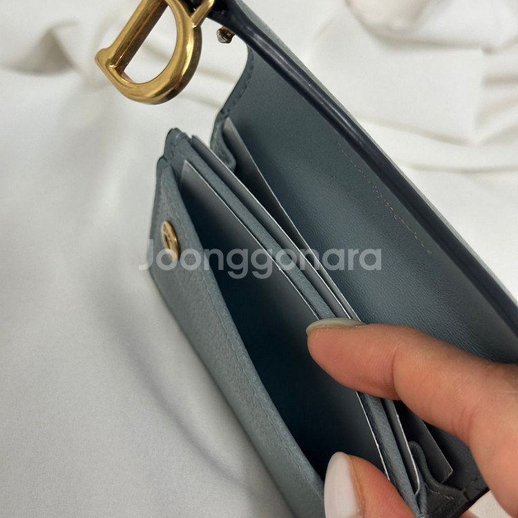 디올 새들 블룸 카드지갑 클라우드 블루(풀구성)--7