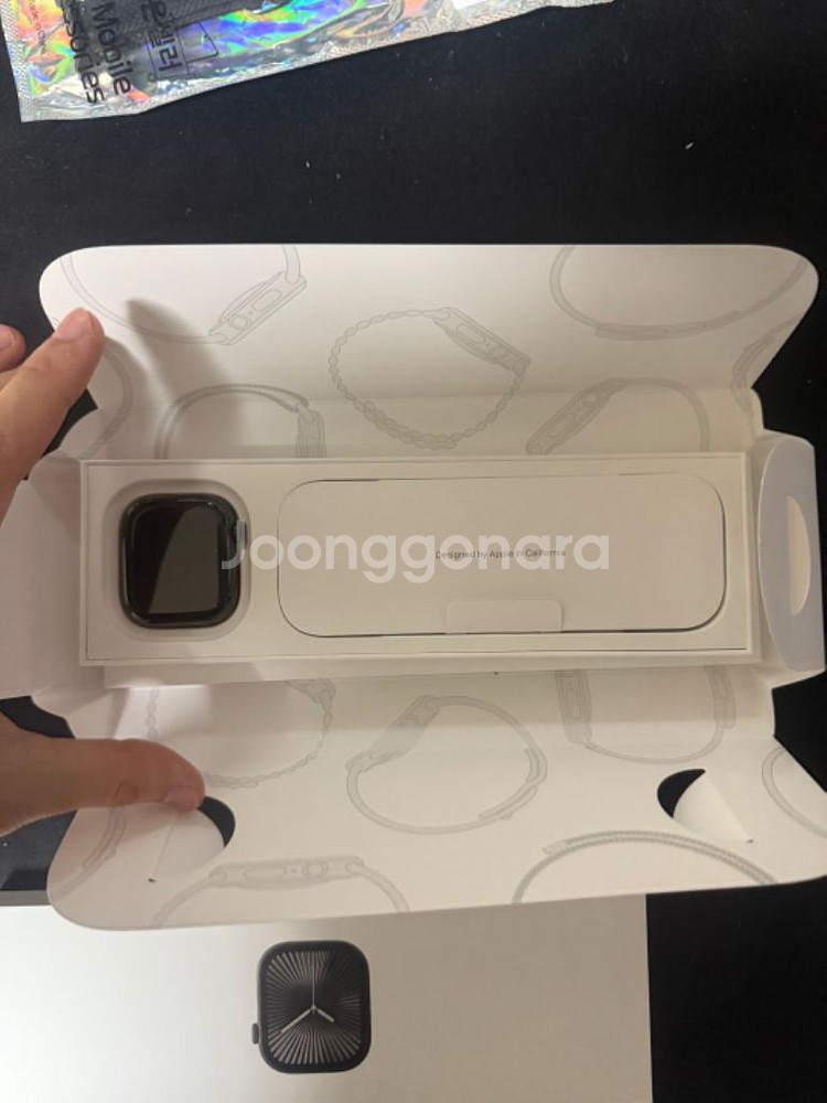 애플워치10 46mm 셀룰러 슬레이트 티타늄 풀박--0