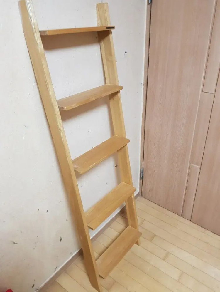 마켓엠 원목 사다리 선반장, 책장--2