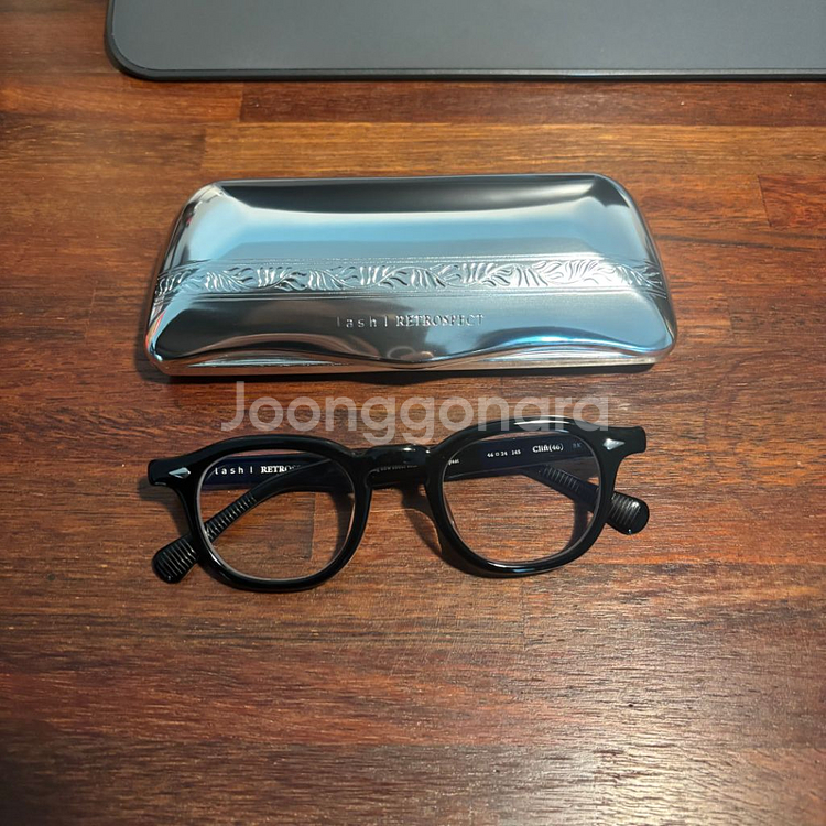 래쉬 클리프트 블랙 46 아넬형 뿔테--0
