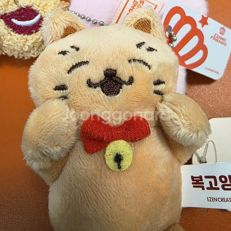 인형 키링) 곰돌이, 핑크베어, 복고양이 3개.--4