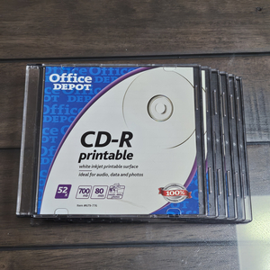 CD-R 공디스크 52X 700MB 개별 케이스 6장