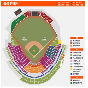 3/30 일 기아 vs 한화 카스존(응원단석) 2연석