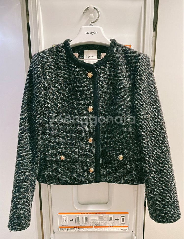 산드로 트위드 자켓 새상품 38 (66-77)--0