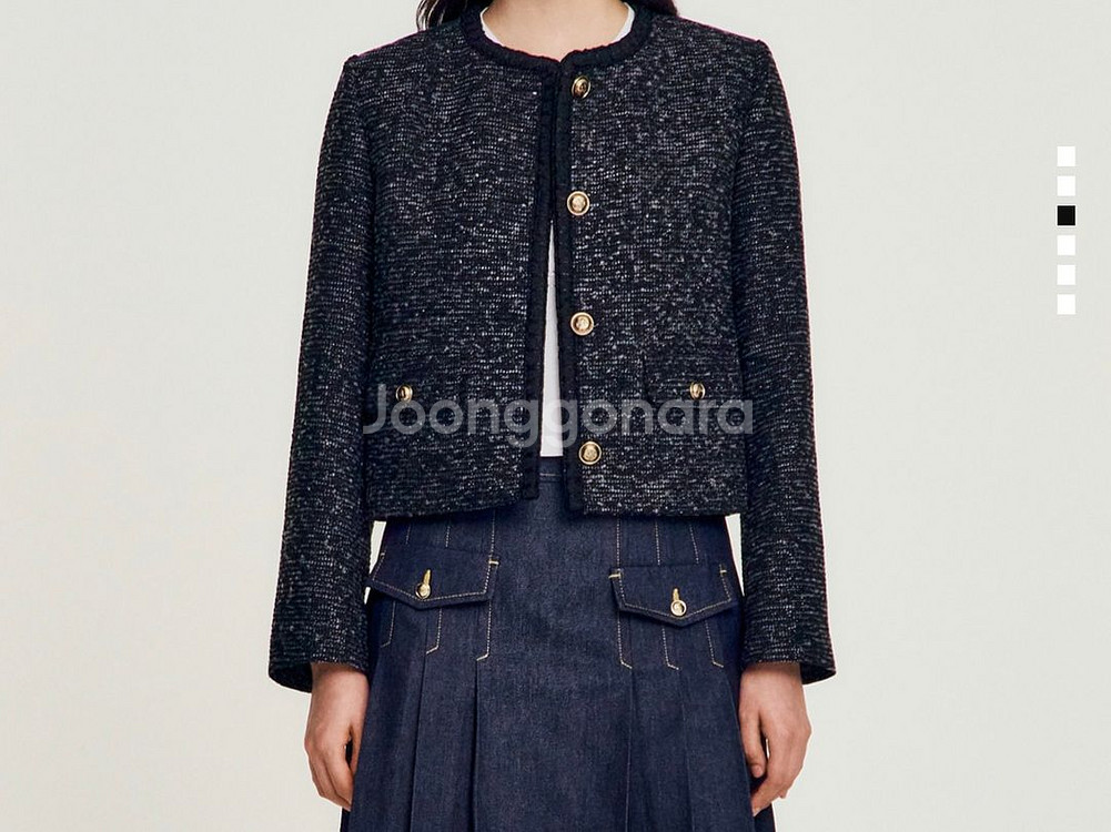 산드로 트위드 자켓 새상품 38 (66-77)--3