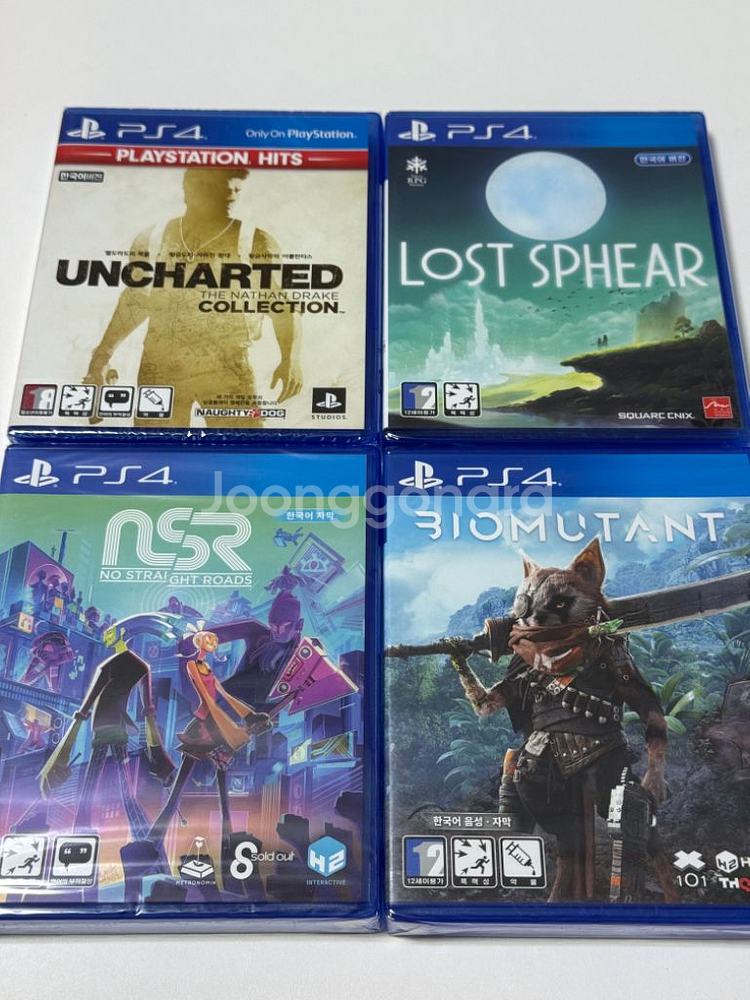 PS4 미개봉 게임 타이틀 4개 일괄 26,000원--0