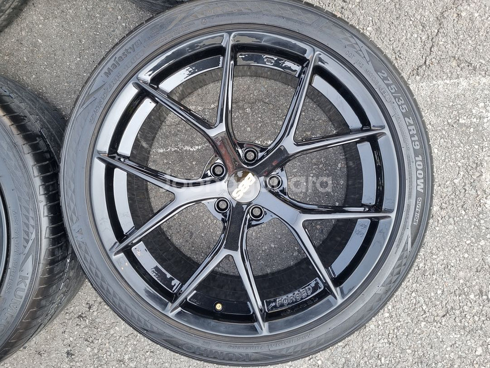 BBS Fir st 19인치 블랙유광 휠타이어 팝니다--3
