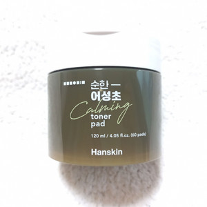 한스킨 순한 어성초 카밍 토너 패드 60매 120ml