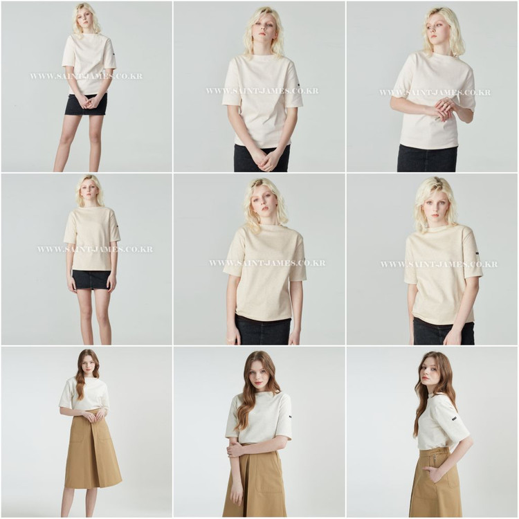 세인트제임스 멜란지오트밀 소프트코튼 반팔 티셔츠 44 이미지