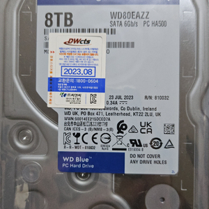 wd blue hdd 3.5 하드디스크 8tb 미사용