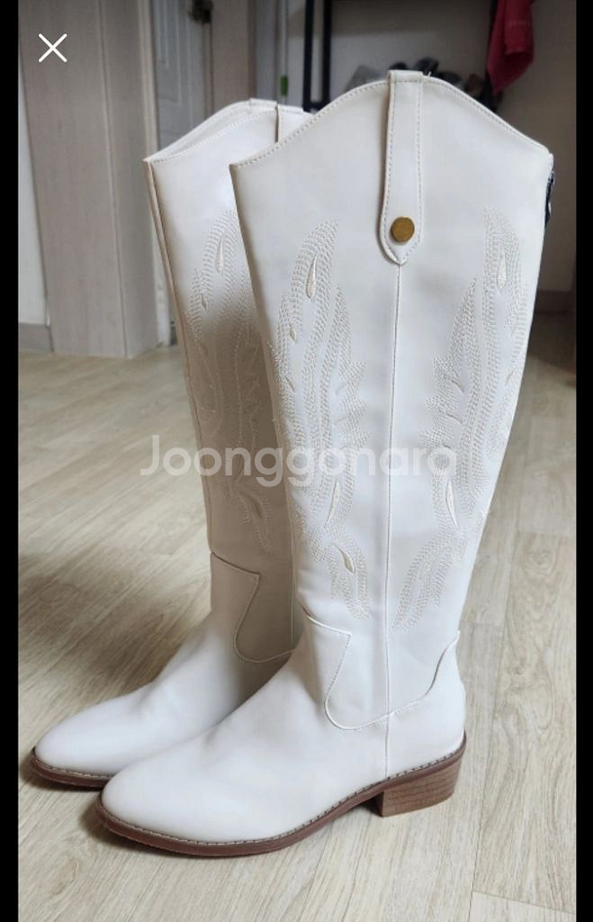 여성 화이트 롱부츠 줌바댄스부츠--1