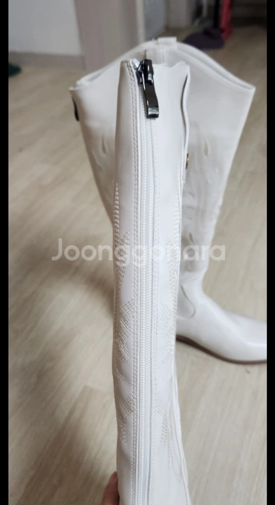 여성 화이트 롱부츠 줌바댄스부츠--3
