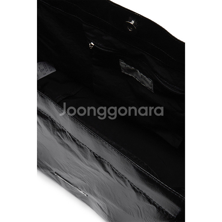 {새상품}마뗑킴 글로시 투 웨이 빅 백 블랙 마땡킴--3