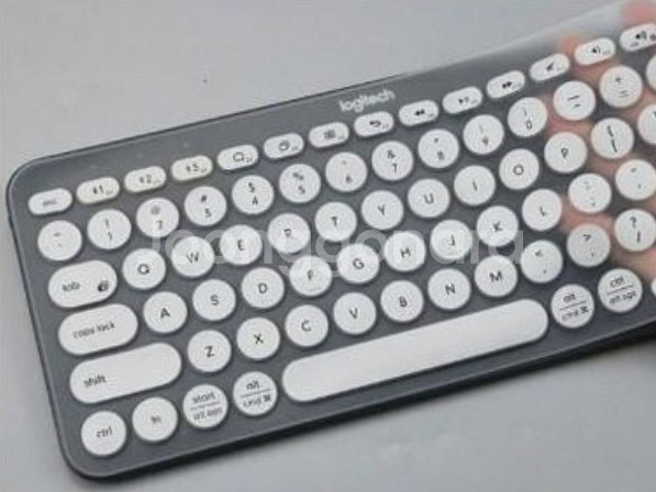 로지텍k380 + 키스킨2장--0
