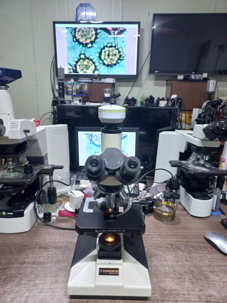 성능좋은 교사용 3안CCD현미경.생혈액현미경 이미지