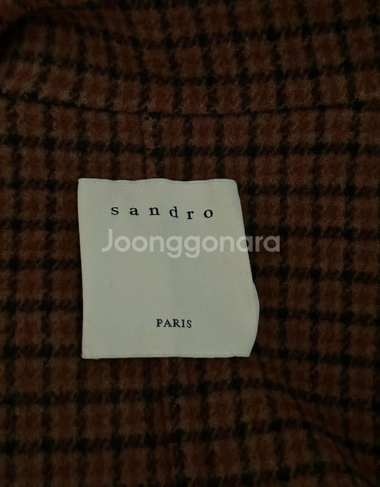 산드로 체크코트--4