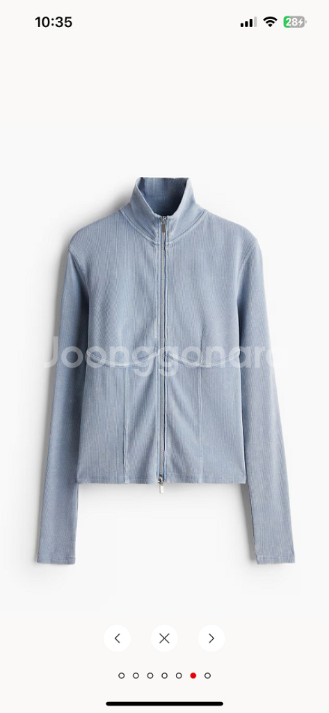 h&m 워시드 룩 집업 가디건--5