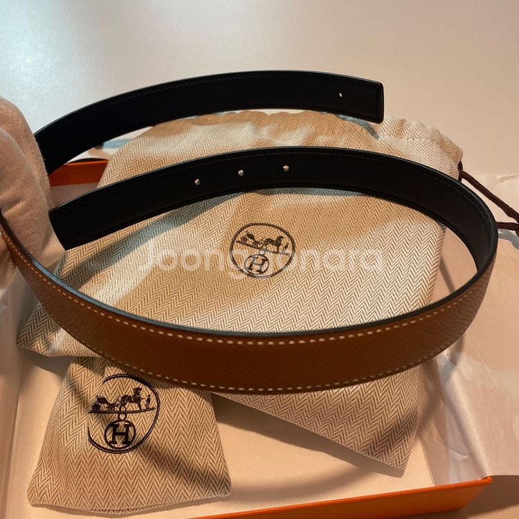 새상품 에르메스 미니H 양면 벨트 24mm 70사이즈--4