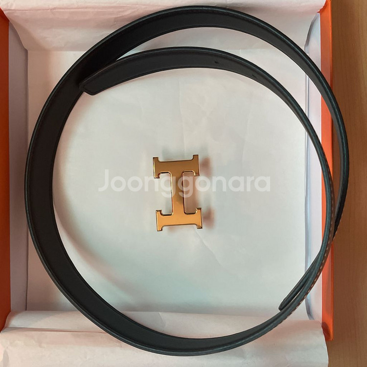 새상품 에르메스 미니H 양면 벨트 24mm 70사이즈--7