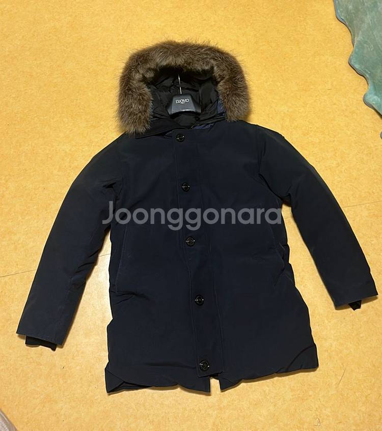 몽클레어 털 블랙 와펜 코트 패딩--1