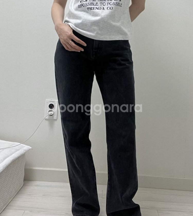 던스트 에센셜 스트레이트 클래식 네이비 데님팬츠 s--2