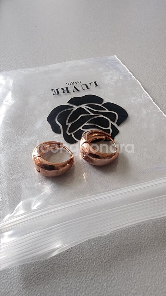 루브르 르마르 원터치 링 귀걸이 (핑크골드)--2