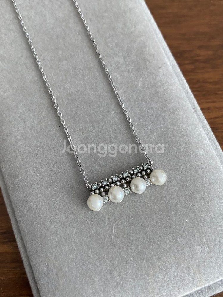악세서리 진주&큐빅 목걸이--2
