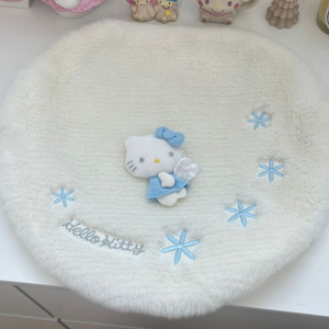 산리오 고전키티 천사 엔젤 키티 변기 커버 의자 쿠션