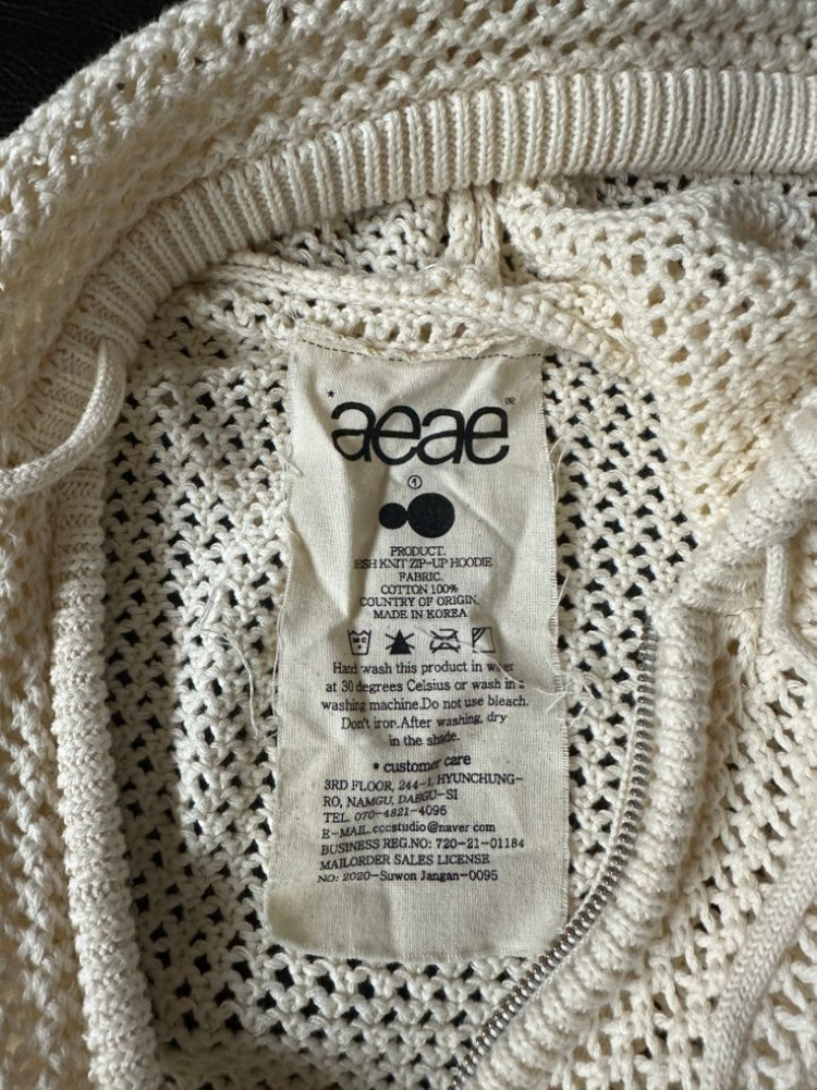 aeae mesh knit hoodie 메쉬 후드집업 이미지