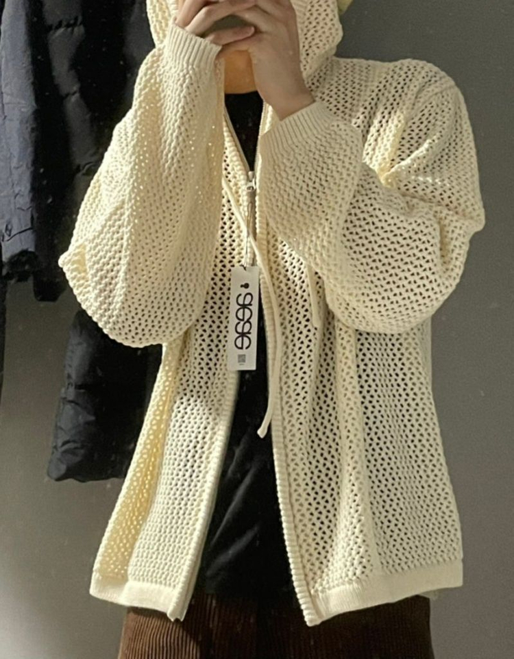 aeae mesh knit hoodie 메쉬 후드집업 이미지