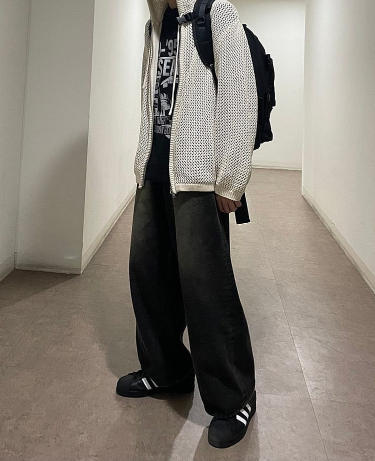 aeae mesh knit hoodie 메쉬 후드집업 이미지