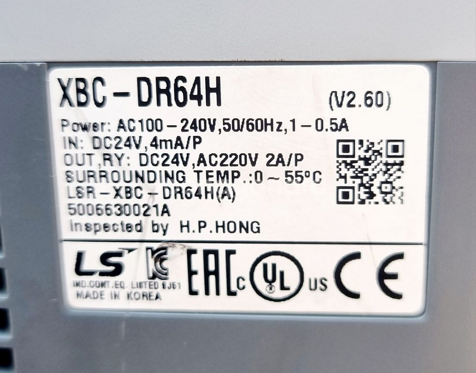 LS PLC XGB XBC-DR64H+Card--1