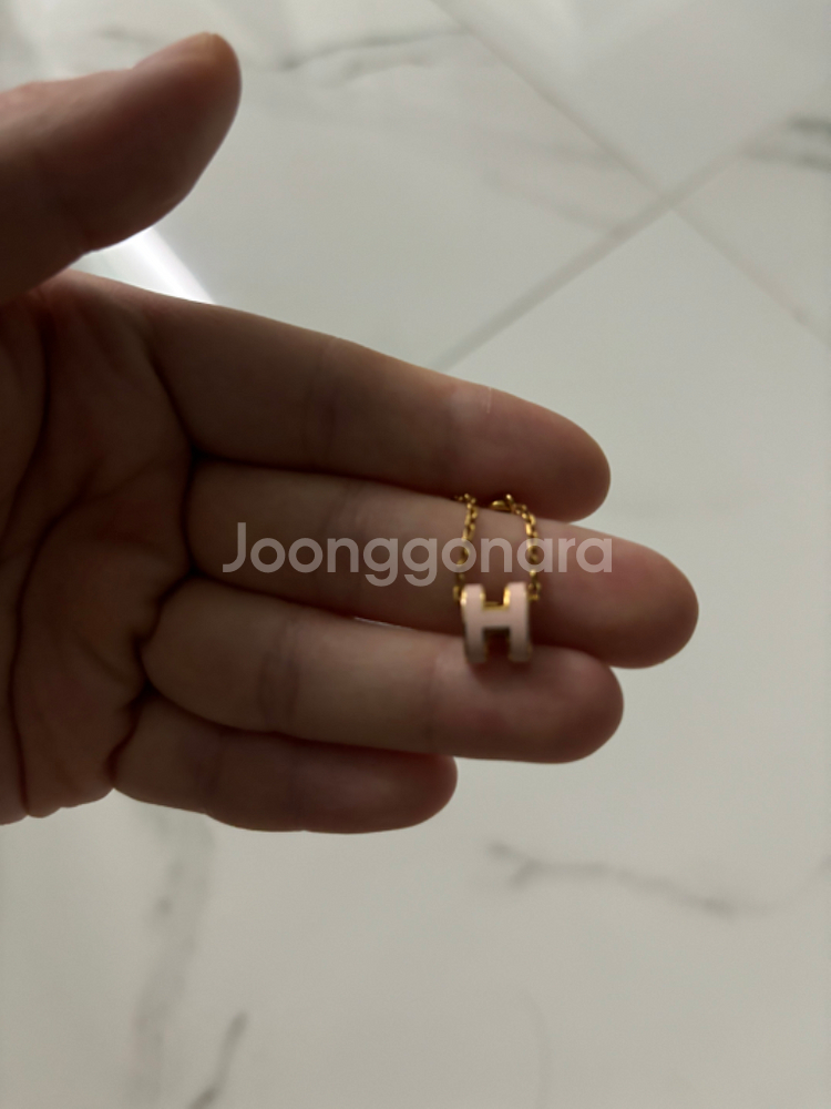에르메스 미니 팝아슈 목걸이 정품--1