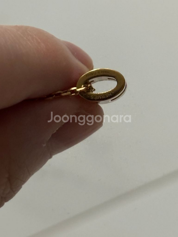 에르메스 미니 팝아슈 목걸이 정품--2