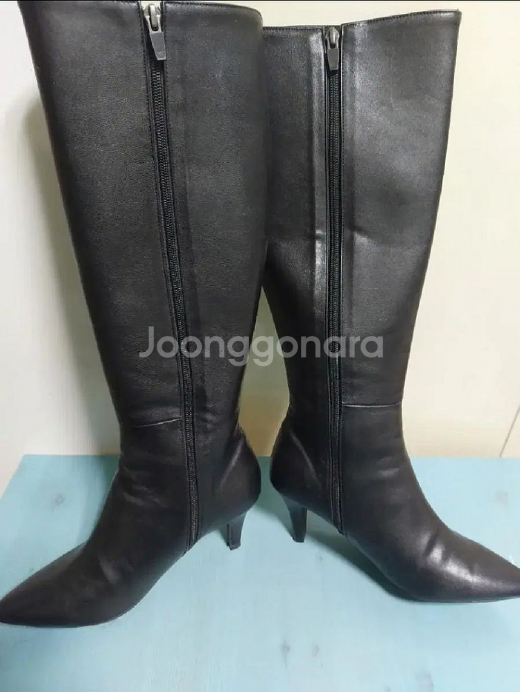 (여성부츠) 검정 롱부츠 싸이즈240 팝니다(무료배송)--6