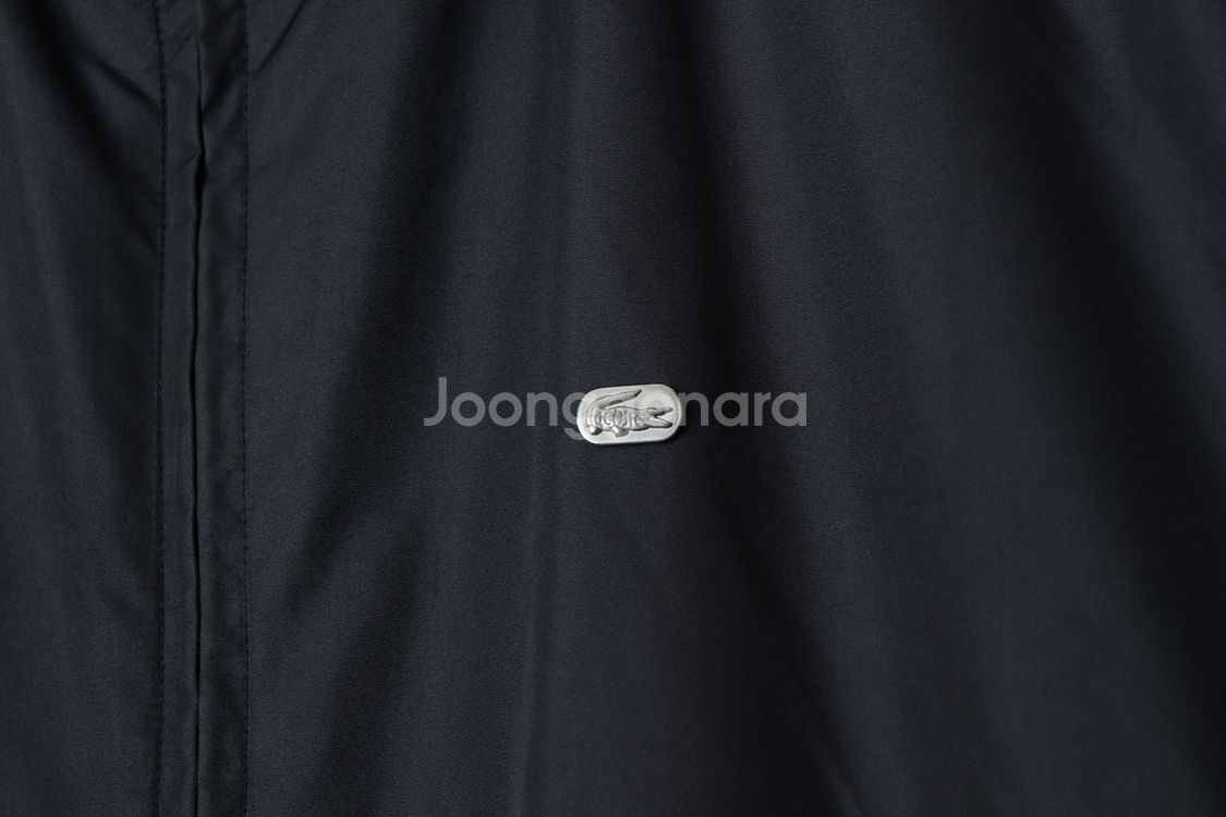(XL-XL) 라코스테 집업 바람막이 점퍼자켓 블랙--4