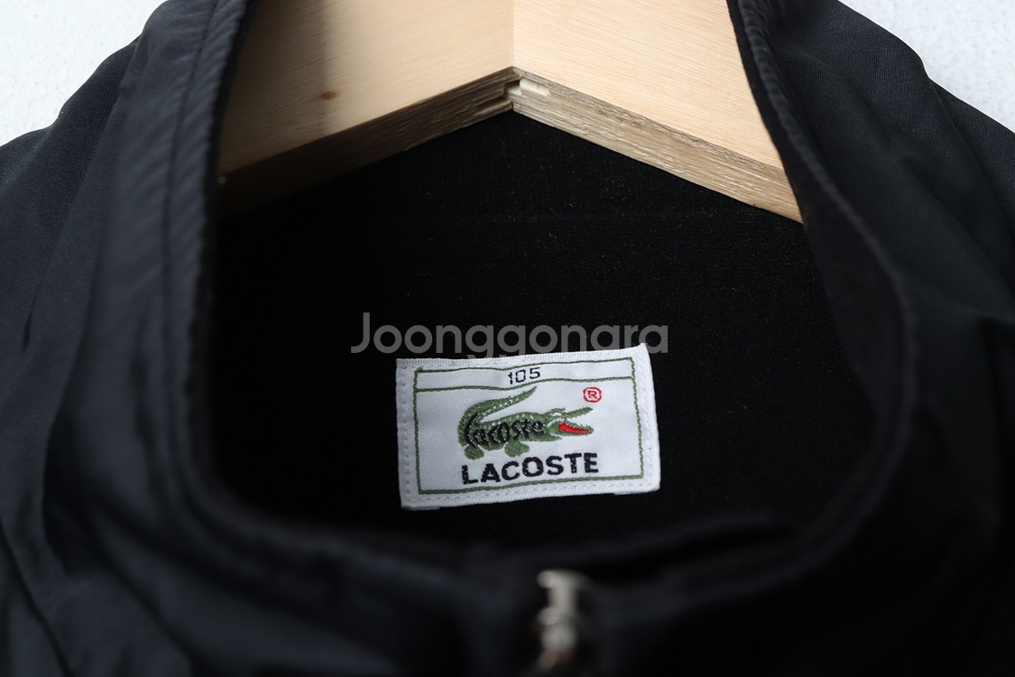 (XL-XL) 라코스테 집업 바람막이 점퍼자켓 블랙--5