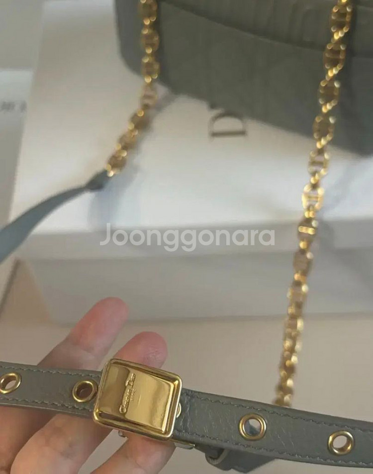 디올 카로백 스몰 그레이--2