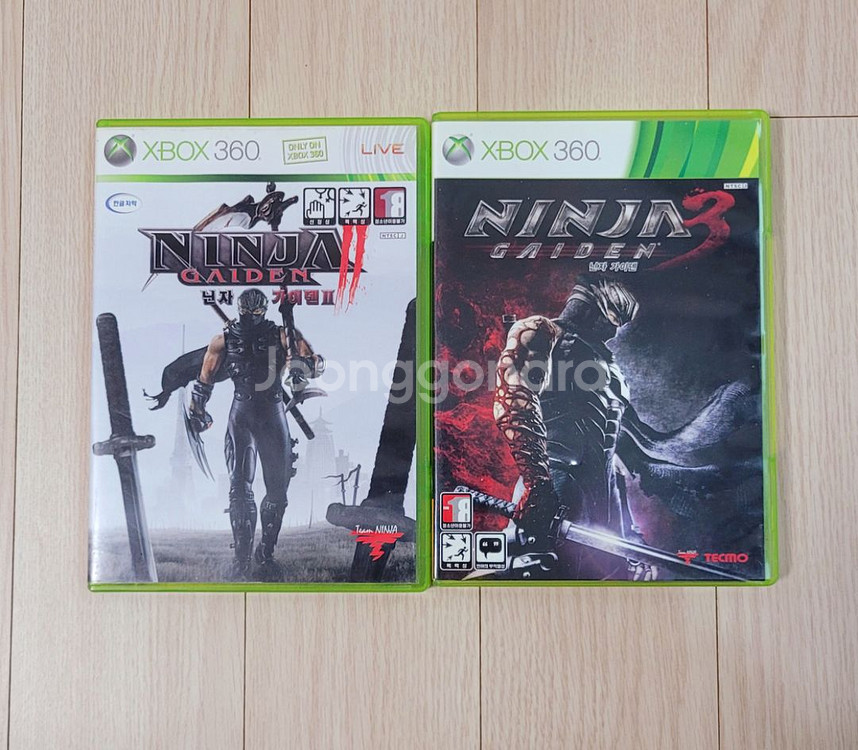 xbox360 닌자가이덴2,3 일괄 팝니다.--0