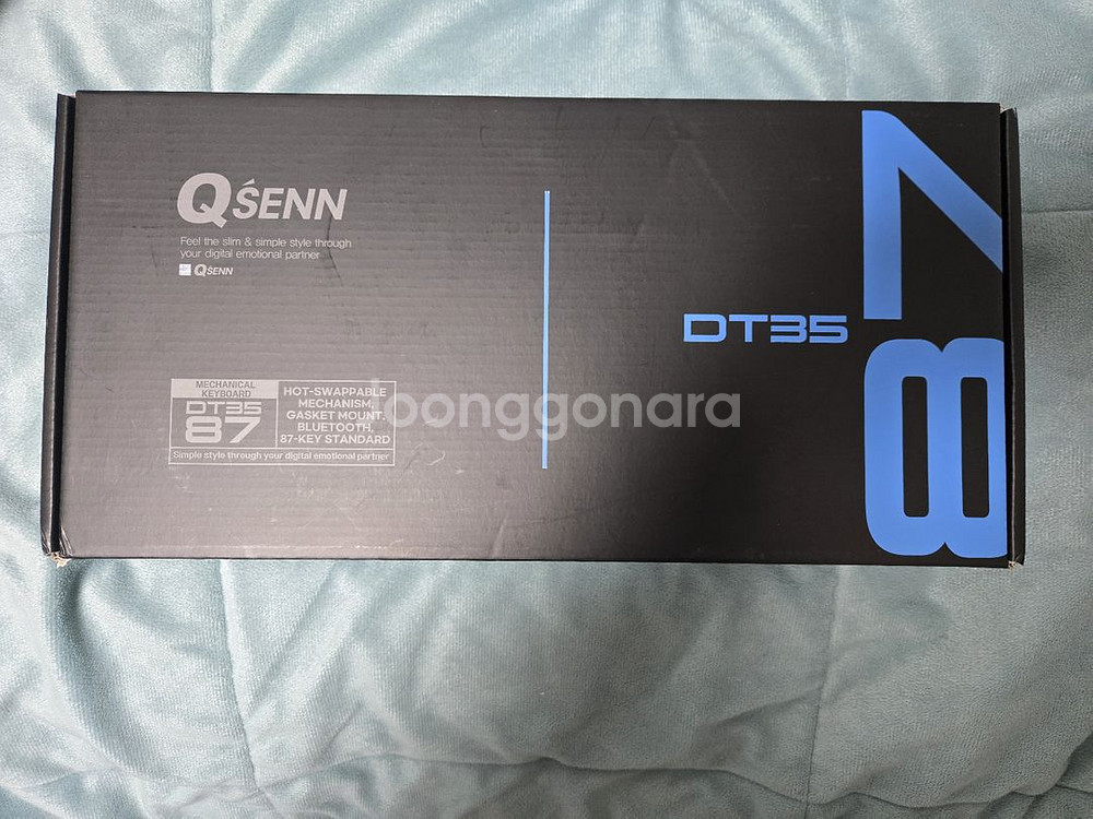 QSENN DT35 87 풀윤활 가스켓 유무선 키보드--0