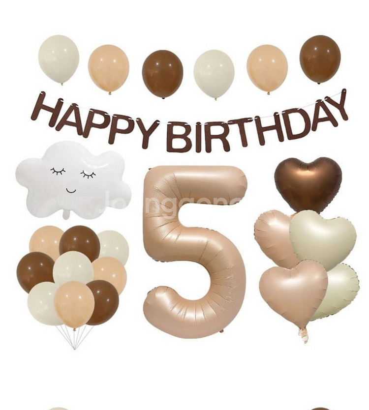 생일 풍선 5 숫자풍선--0