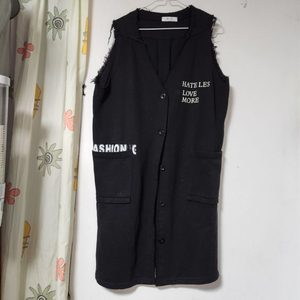 H.Z 빈티지 스타일 롱 베스트 조끼 F(~99