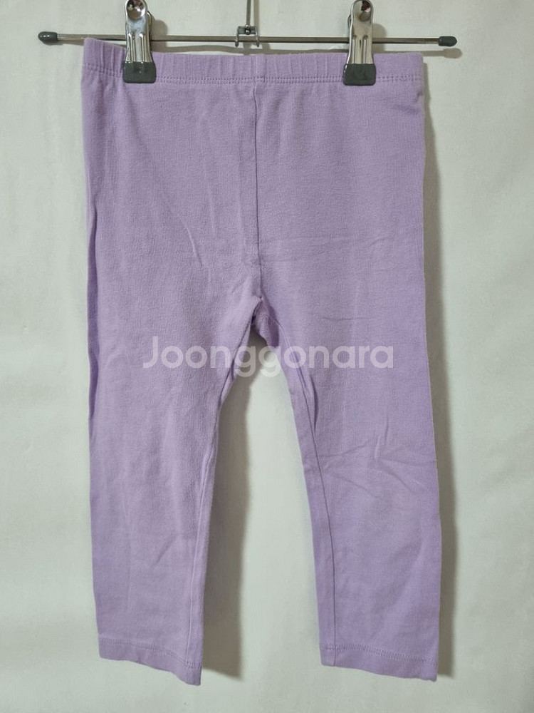 아동 6-7세 탑텐키즈 쫄쫄이 면바지 퍼플 2벌--0