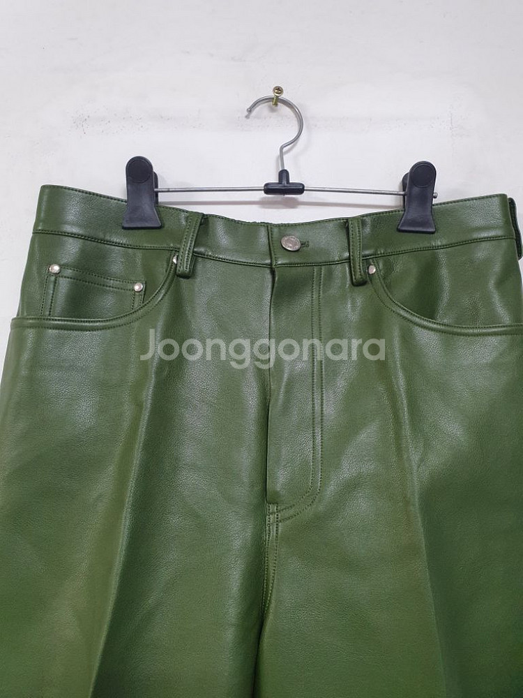 특가새)N5064 moonsun 인조 가죽 바지.와이드--2
